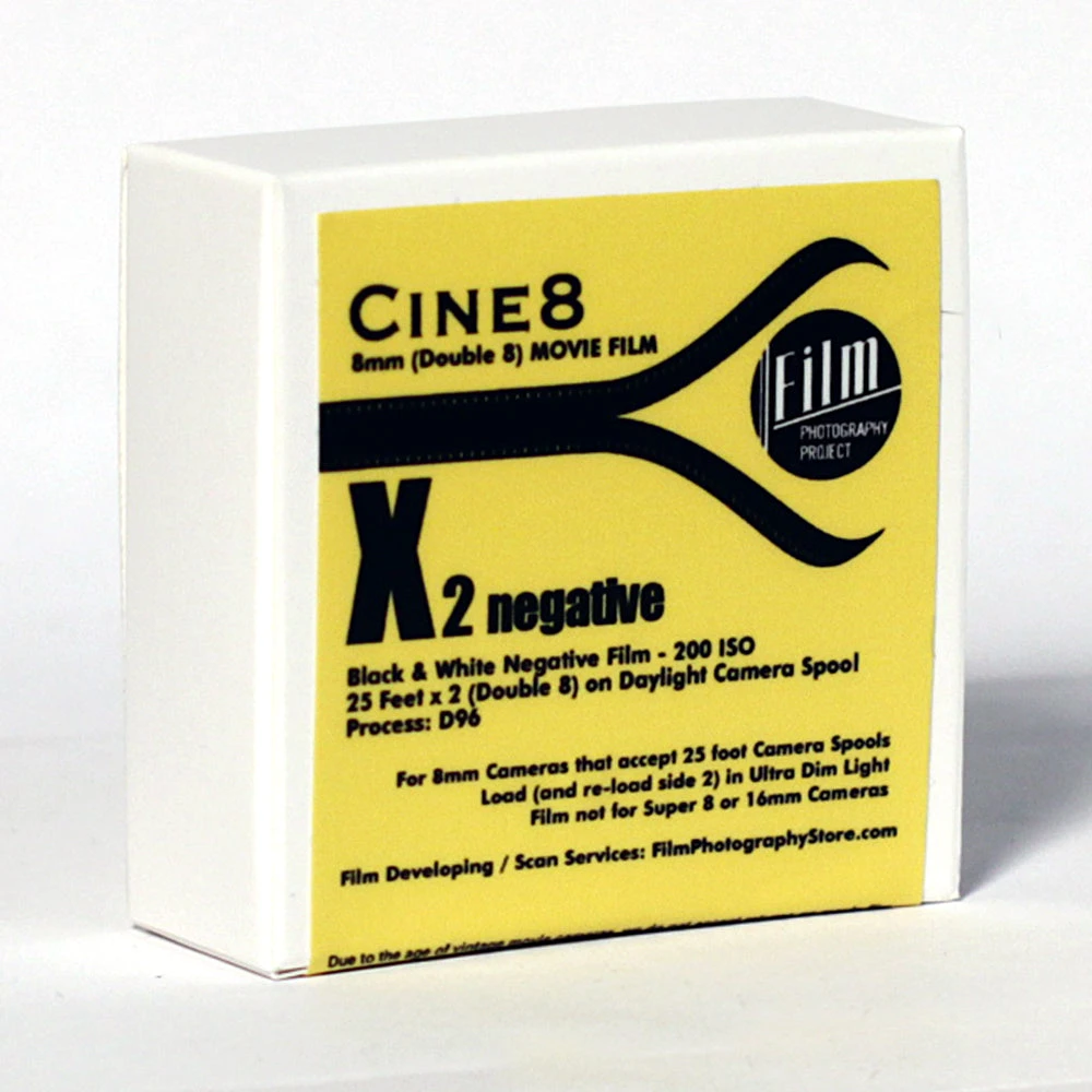 Double 8 Film - Cine8 X2 Eastman Double-X BW Negative 200 ISO (25 Ft) 3 Double 8 Film - Cine8 X2 Eastman Double-X BW Negative 200 ISO (25 Ft)