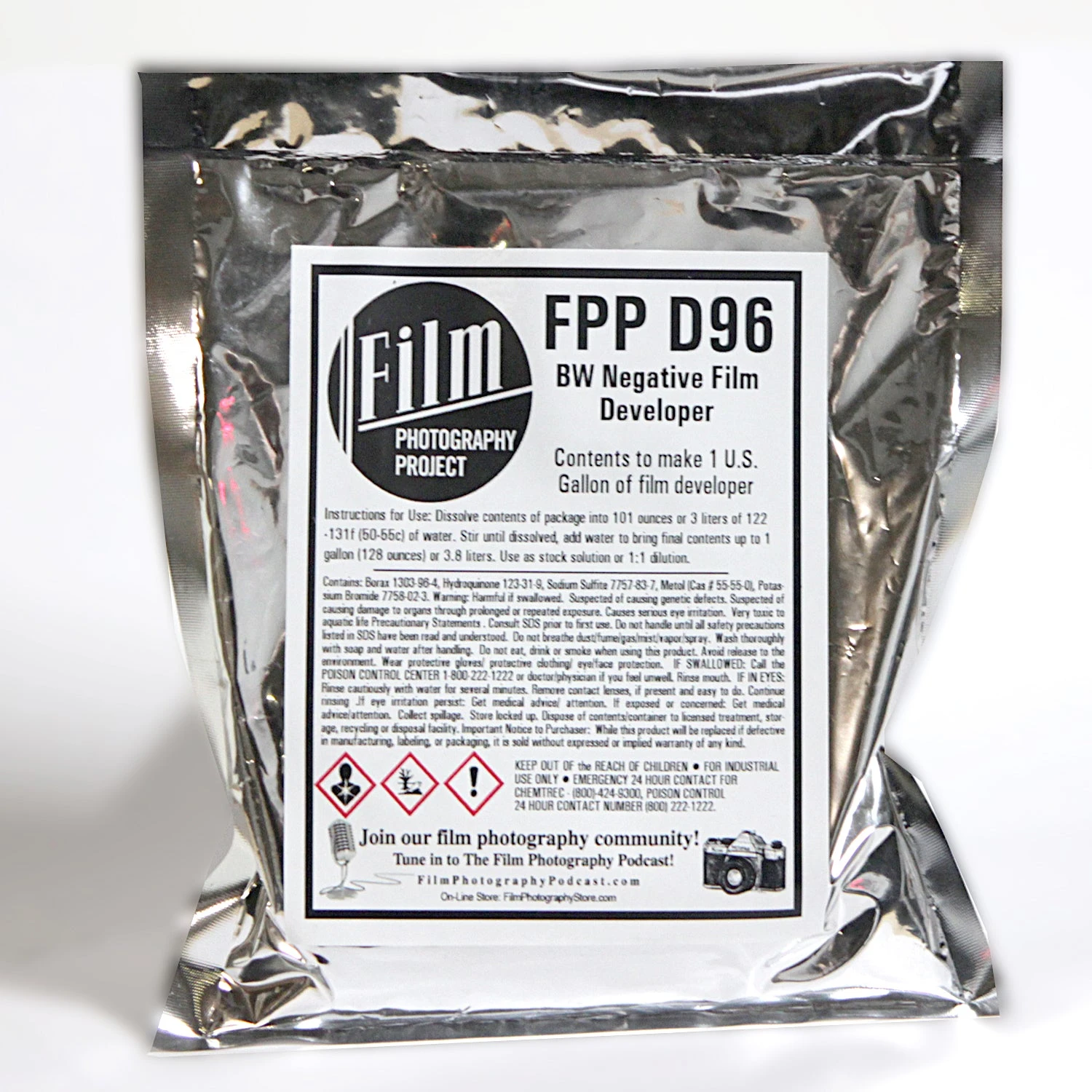 Darkroom Supplies - FPP D96 BW Developer (Powder To Make 1 Gallon) 3 Darkroom Supplies - FPP D96 BW Developer (Powder To Make 1 Gallon)