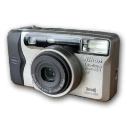 35mm Film Camera - Nikon Lite Touch Zoom 110 (Silver Vintage)