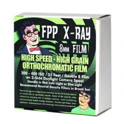 Double 8 Film - Cine8 BW Negative ORTHO X-Ray 400 (25 Ft)